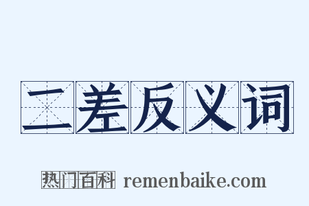 二差反义词是什么意思的图片